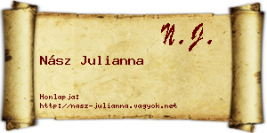Nász Julianna névjegykártya