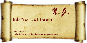 Nász Julianna névjegykártya