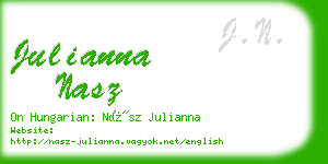 julianna nasz business card